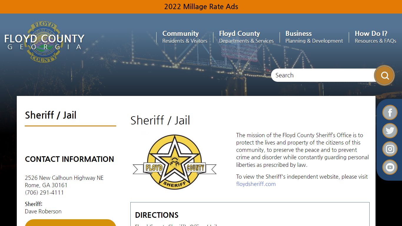 Sheriff / Jail | Floyd County Georgia